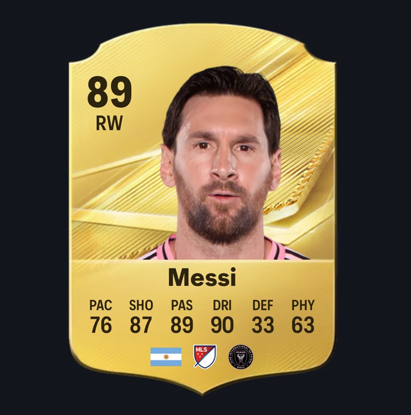 KOSMICZNY OVERALL karty Leo Messiego w grze EA Sports FC 27!